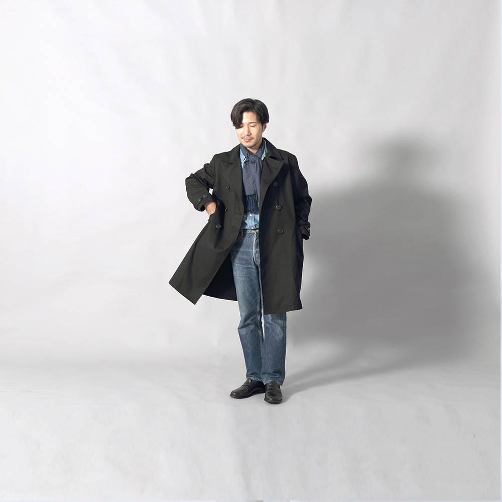 Narrow Rapel Trench Ventile (Black) | 道田又一商店